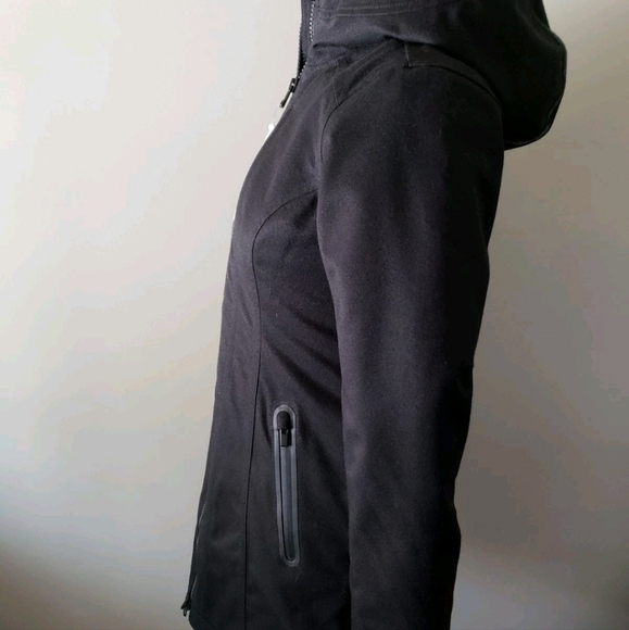 Athleta Cascades Parka Coat Warm Down Waterproof Long Hooded Black $348, XXS New - Picture 5 of 5